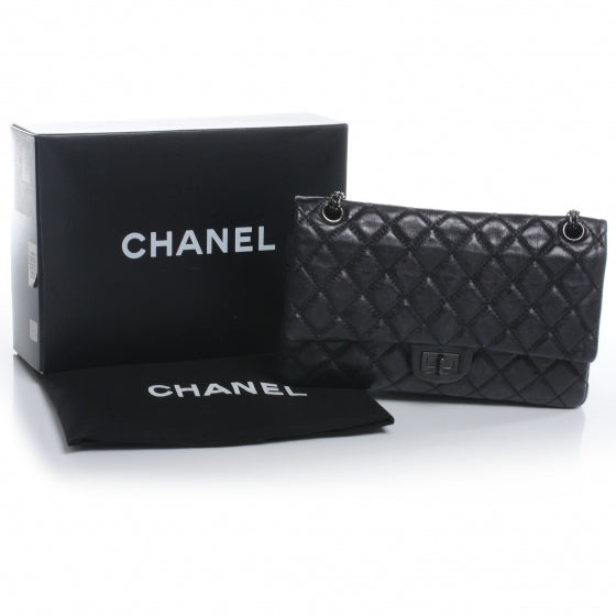 Chanel Calfskin 2.55 Reissue 226 Flap Metallic Black 5 of 8
