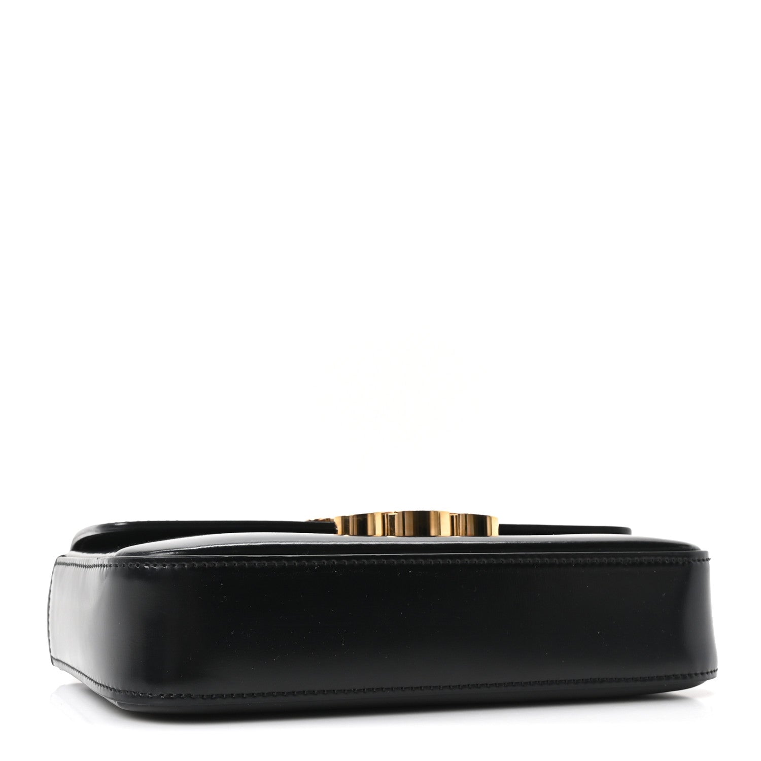 Celine Shiny Calfskin Triomphe Shoulder Bag Black 4 of 10