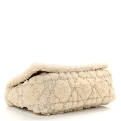 Christian Dior Shearling Cannage Medium Caro Bag Natural 4 of 11