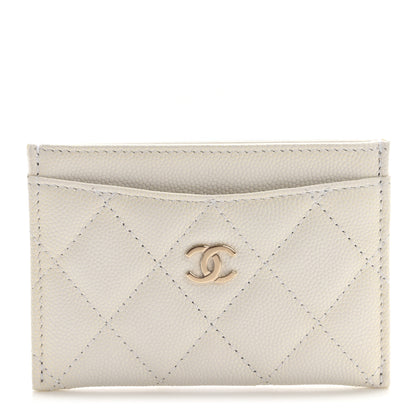 Chanel Caviar Quilted Card Holder White 1 of 10