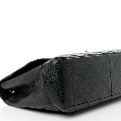 Chanel Caviar Quilted Jumbo Single Flap Black 10 of 11