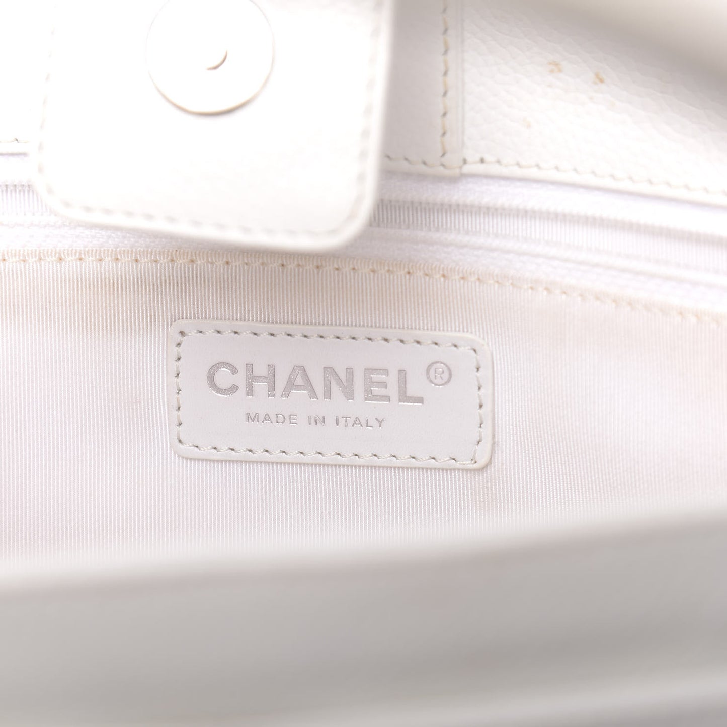 Calfskin Cerf Executive Shopper Tote White