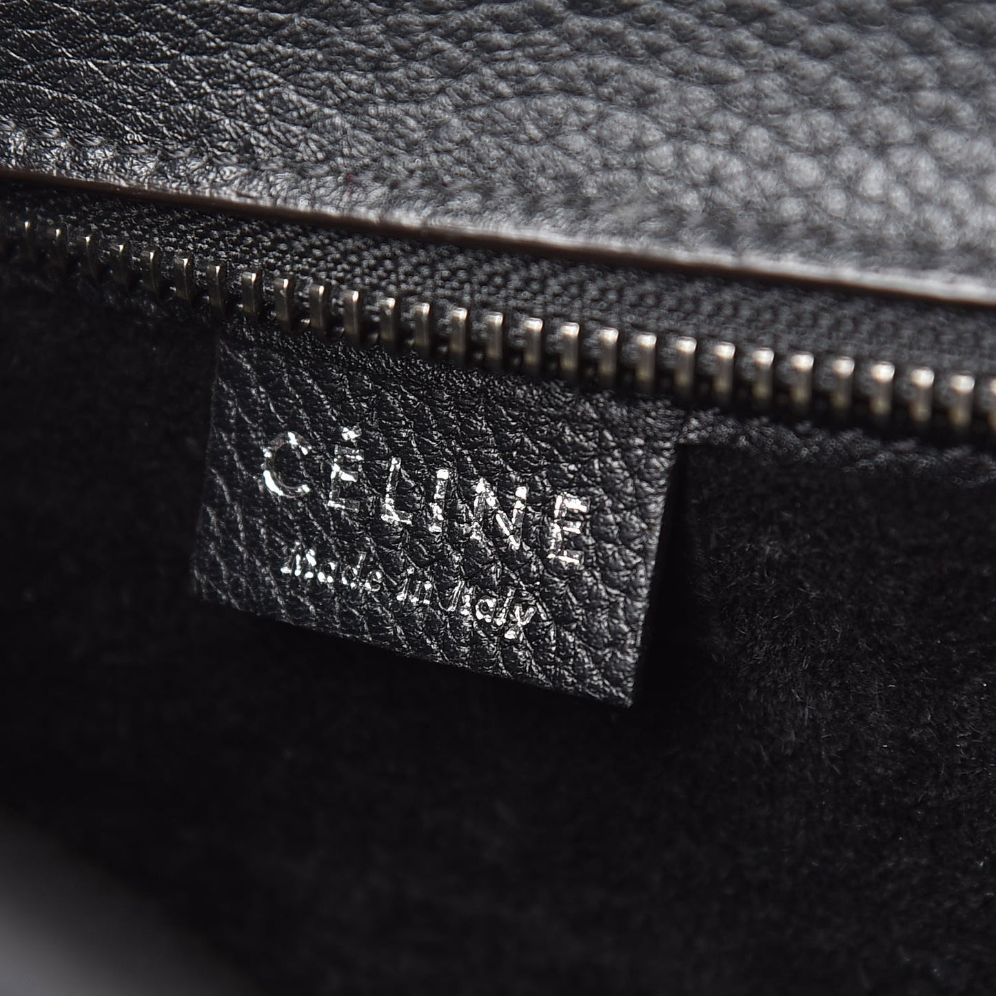 Drummed Calfskin Nano Luggage Black