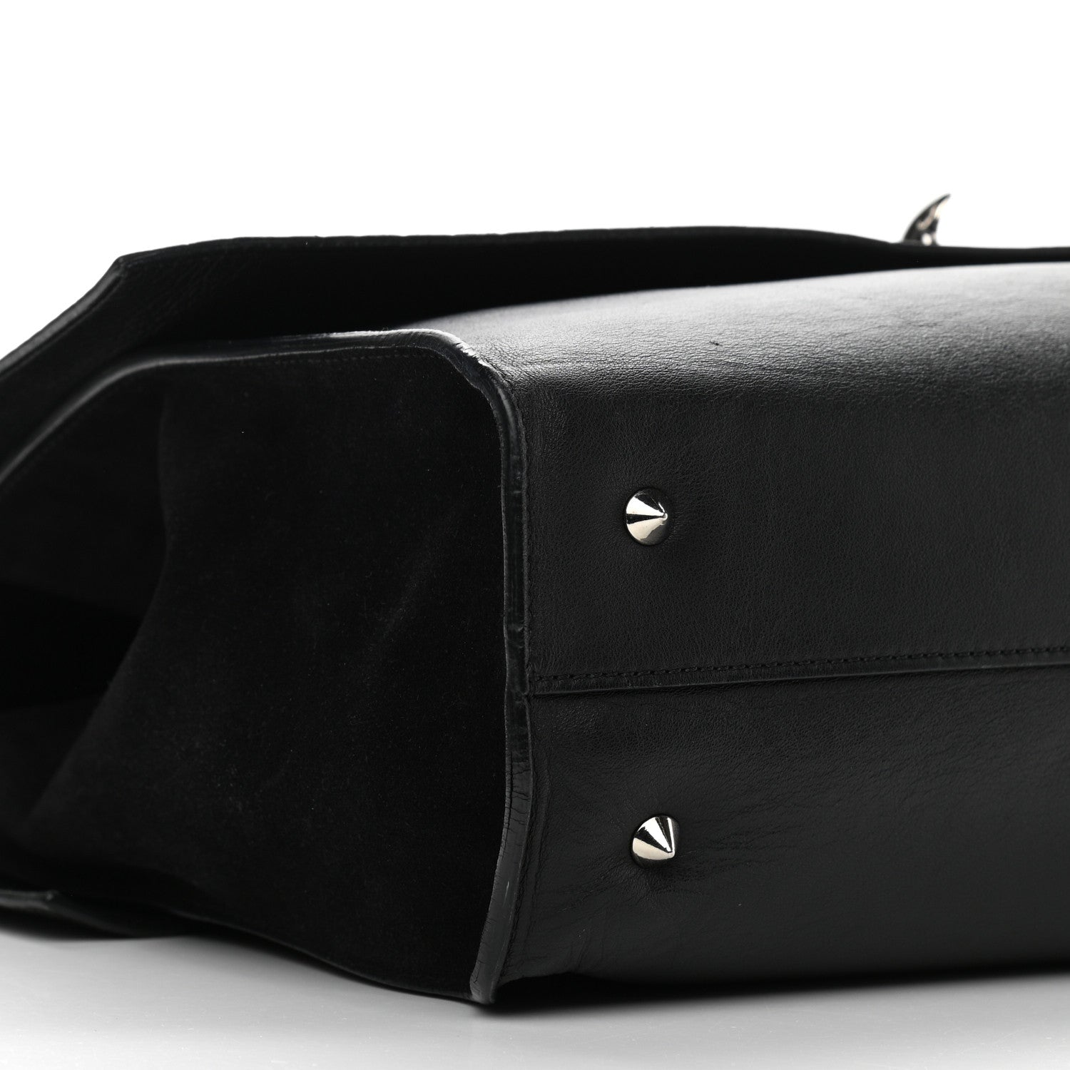 Givenchy Calfskin Crocodile Embossed Medium Shark Lock Satchel Black 9 of 11