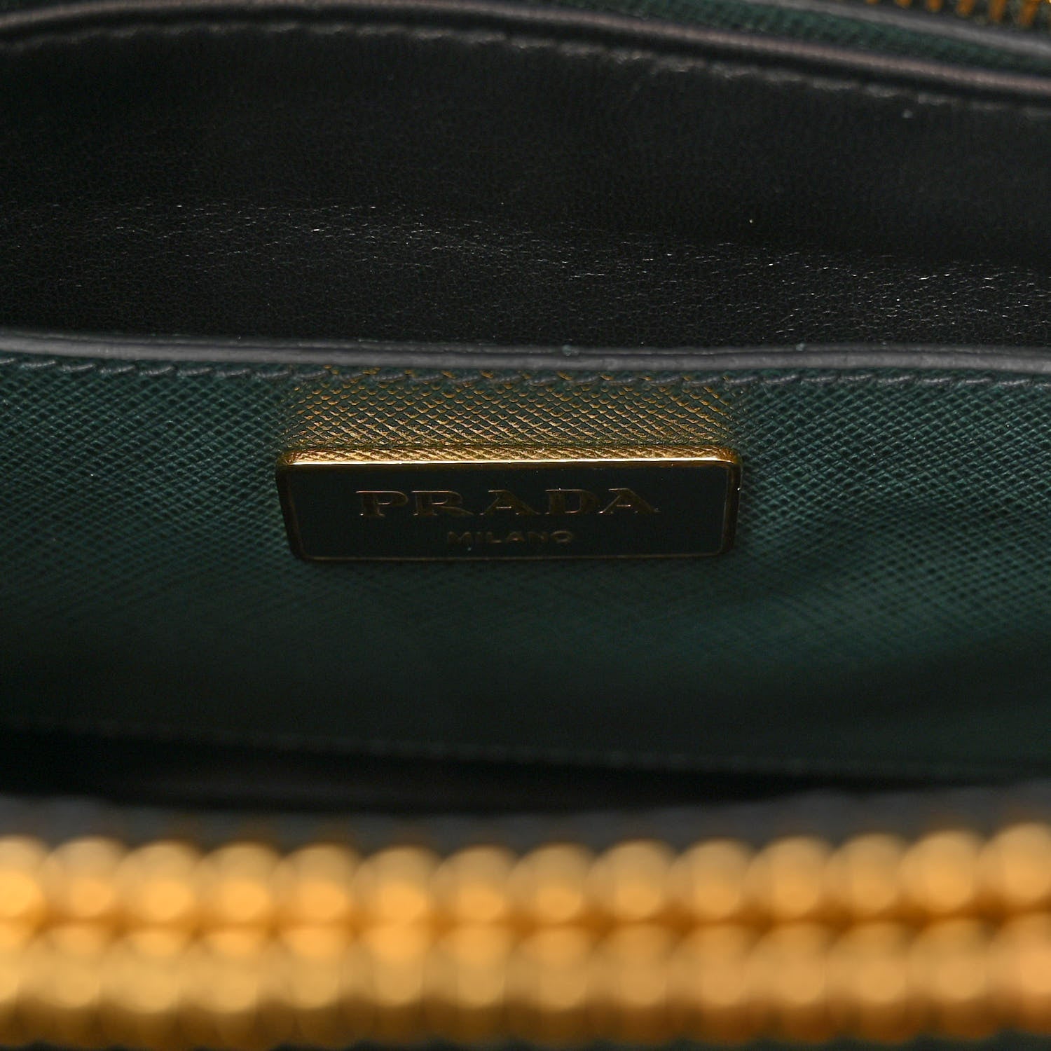 Prada Saffiano Soft Triple Pocket Tote Smeraldo 6 of 9