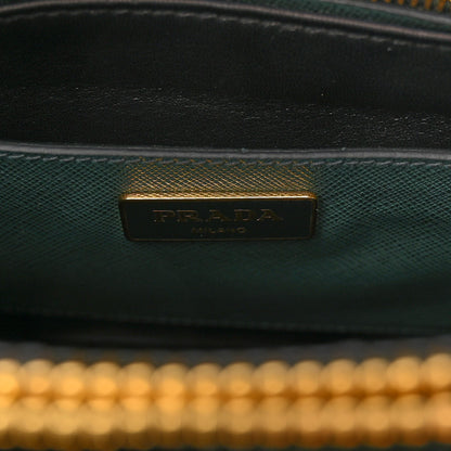 Prada Saffiano Soft Triple Pocket Tote Smeraldo 6 of 9