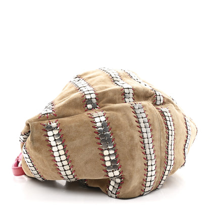 Bottega Veneta Nappa Velour Embellished Chrysler Aquilone Fortune Cookie Hobo Beige Pink 4 of 15
