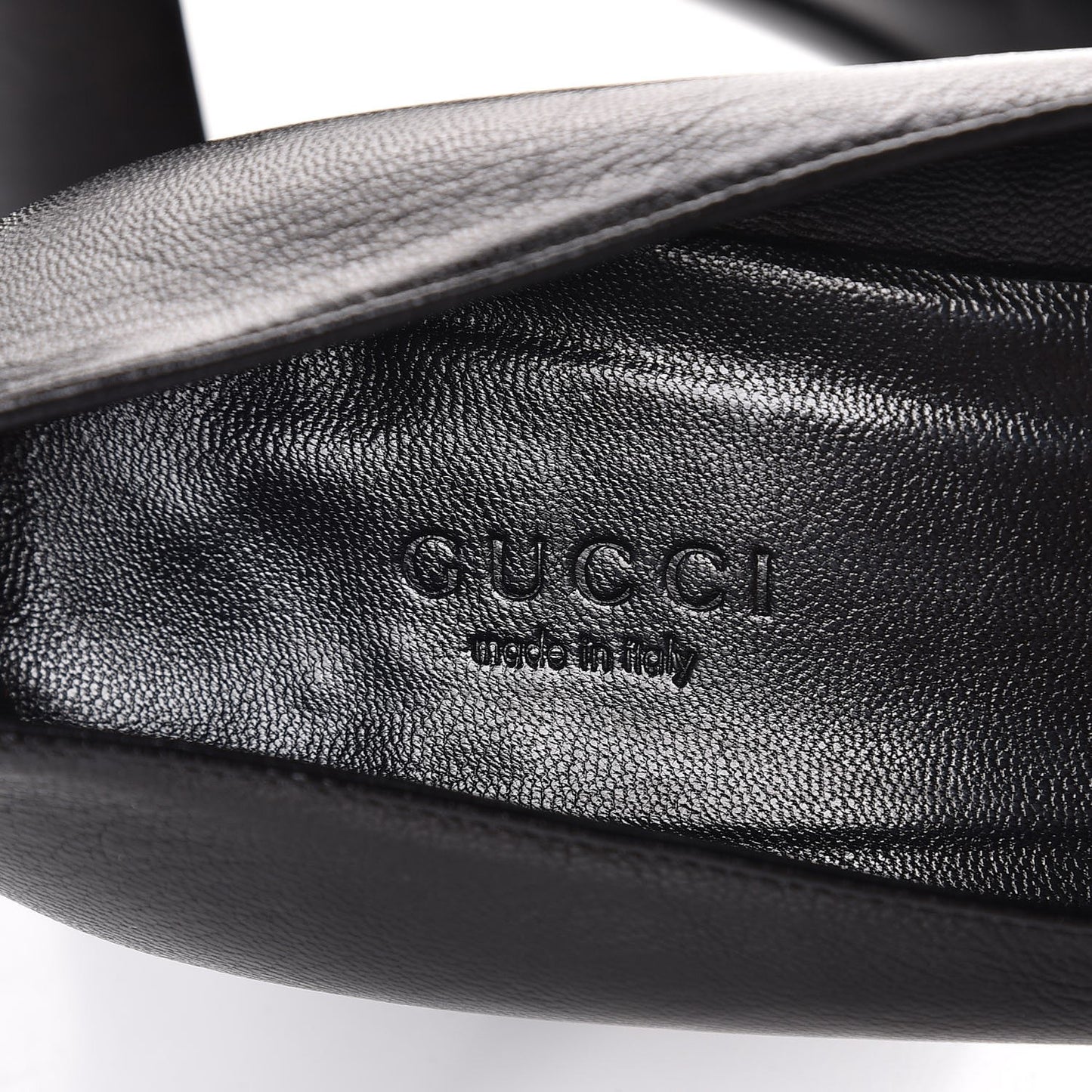 Calfskin Interlocking GG Web Mid Heel Pumps 10 Black