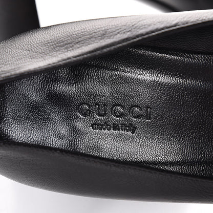 Gucci Calfskin Interlocking GG Web Mid Heel Pumps 10 Black 7 of 12