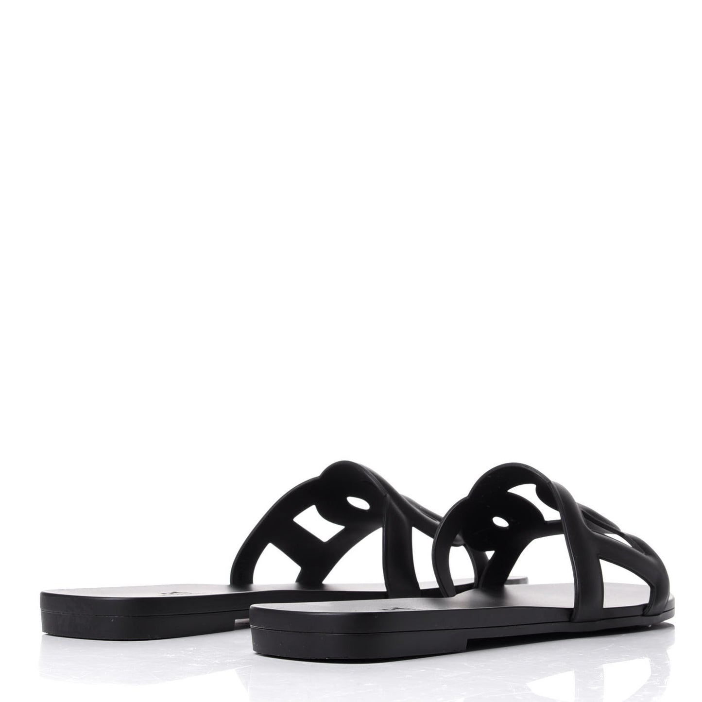 Rubber Aloha Sandals 39 Black