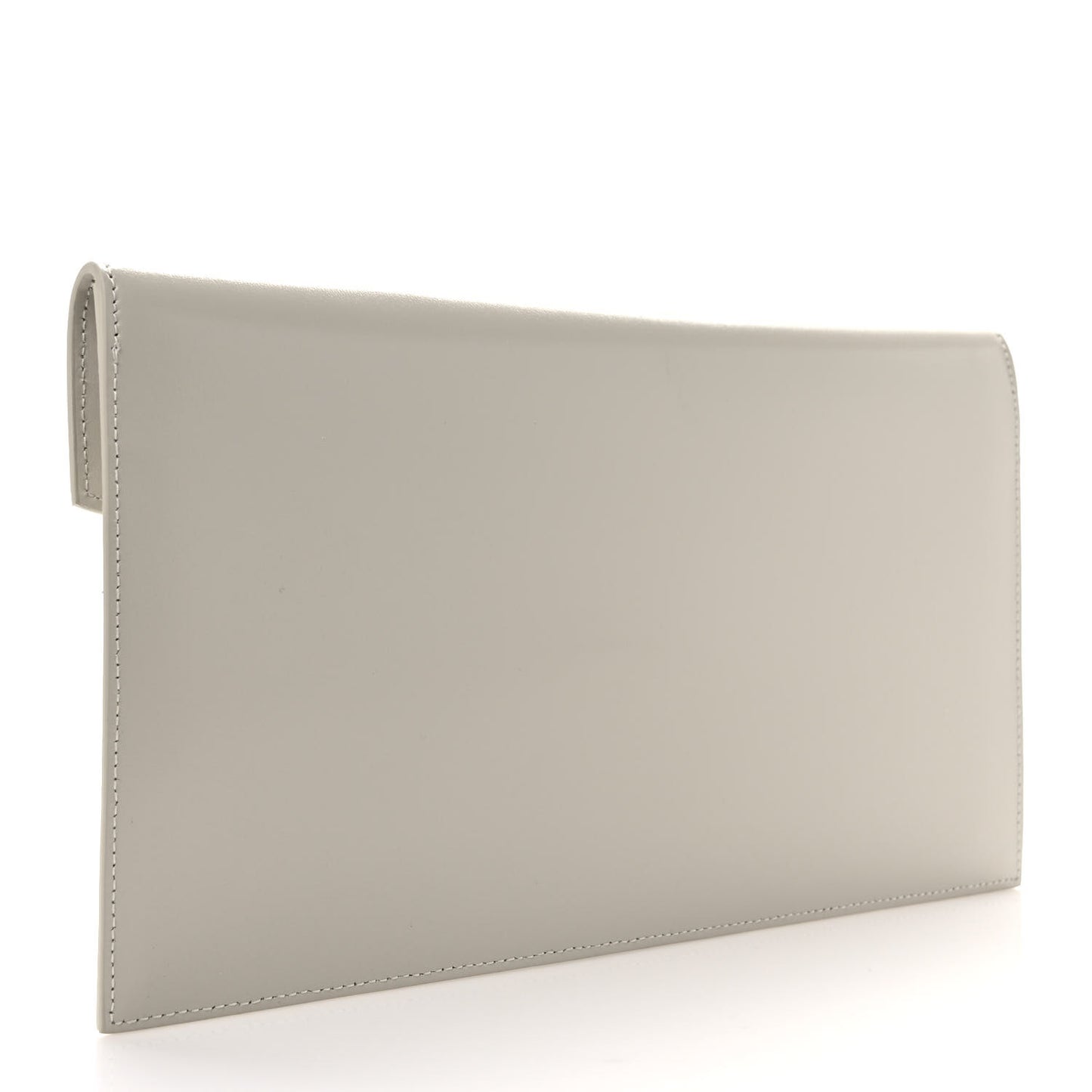 Smooth Shiny Calfskin Uptown Pouch Crema Soft