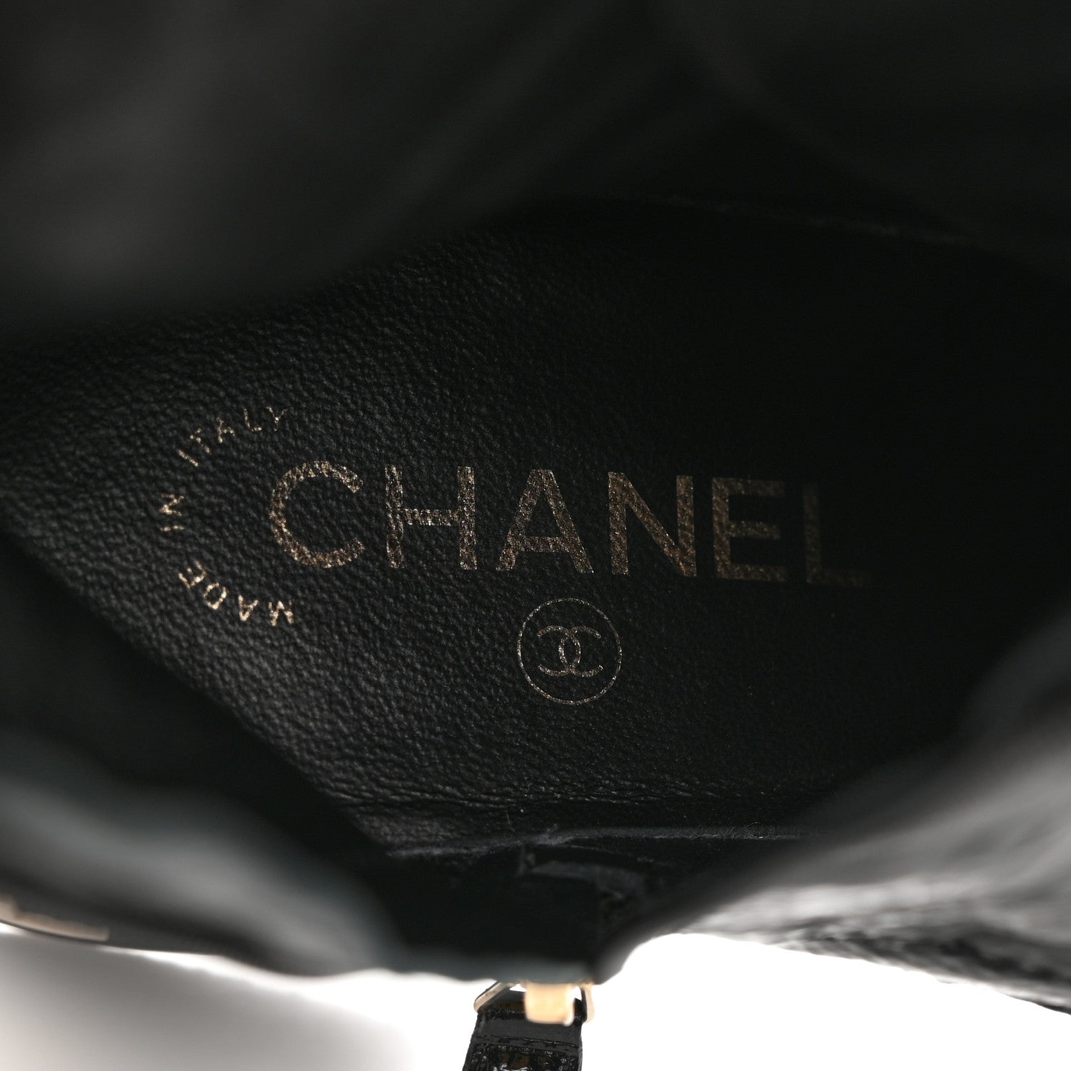 Chanel Shiny Crumpled Lambskin Lace Up Combat Boots 38 Black 7 of 10
