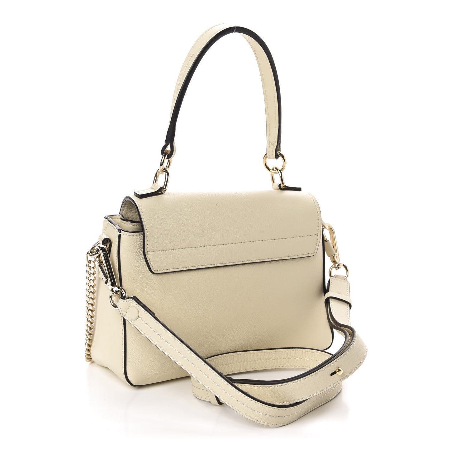 Calfskin Mini Faye Day Shoulder Bag Off White