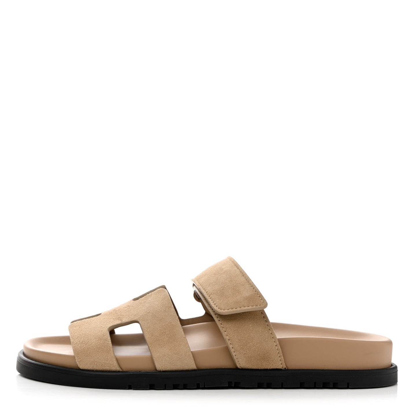 Suede Goatskin Womens Chypre Sandals 36 Beige Argile