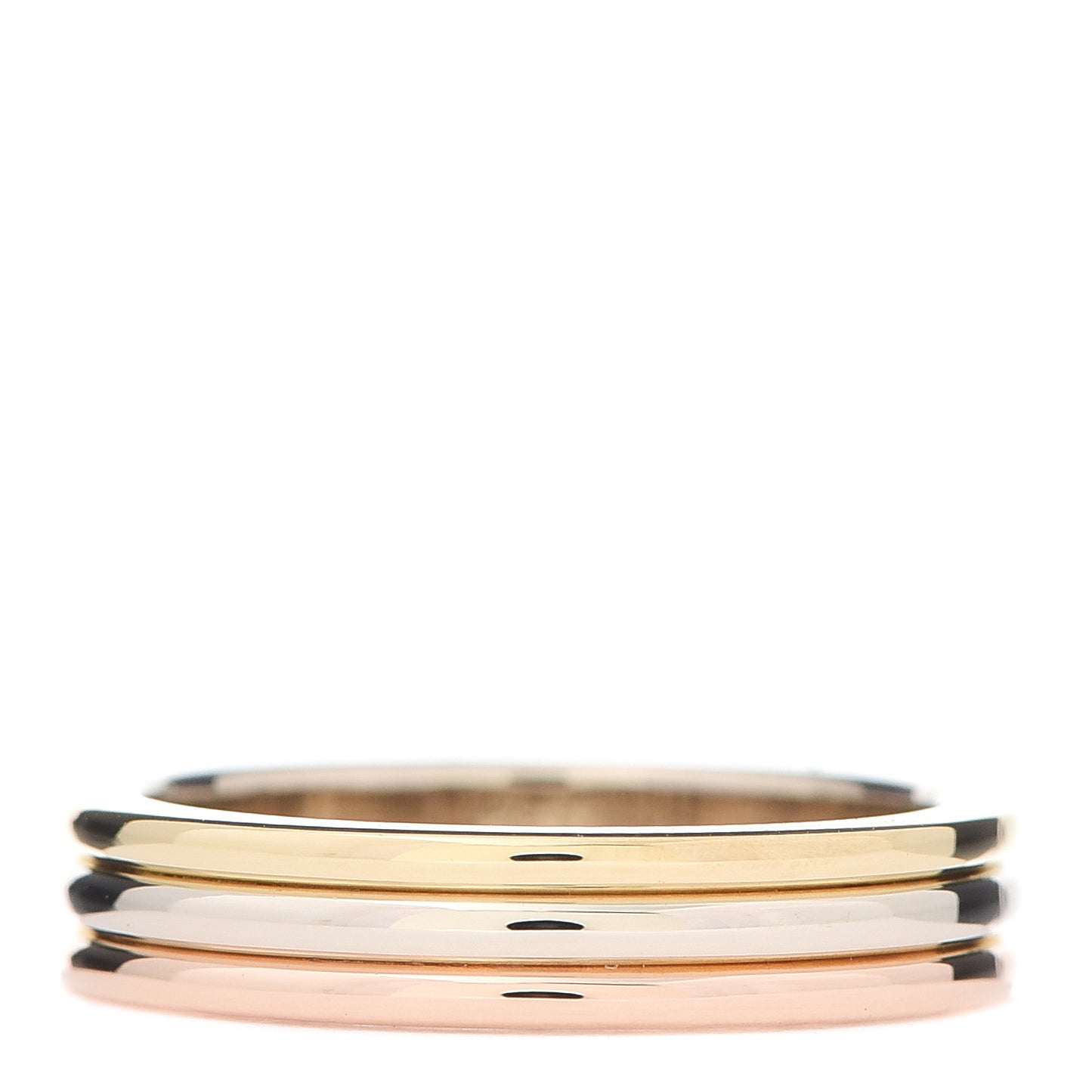 18K Pink White Yellow Gold 3.5mm Vendome Louis Cartier Wedding Band Ring 48 4.5