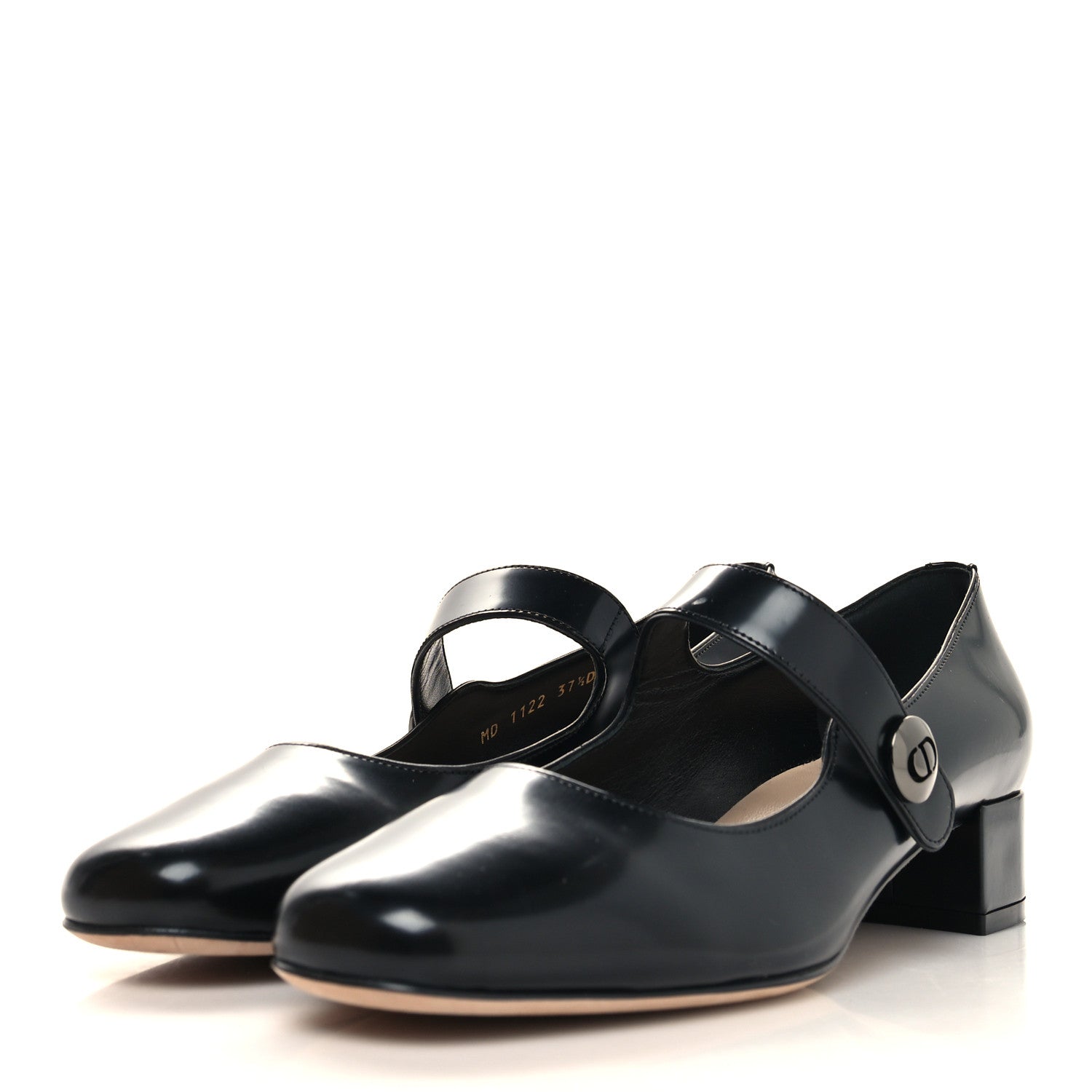 Christian Dior Brushed Calfskin Uniform 30mm Pumps 37.5 Black 3 of 9