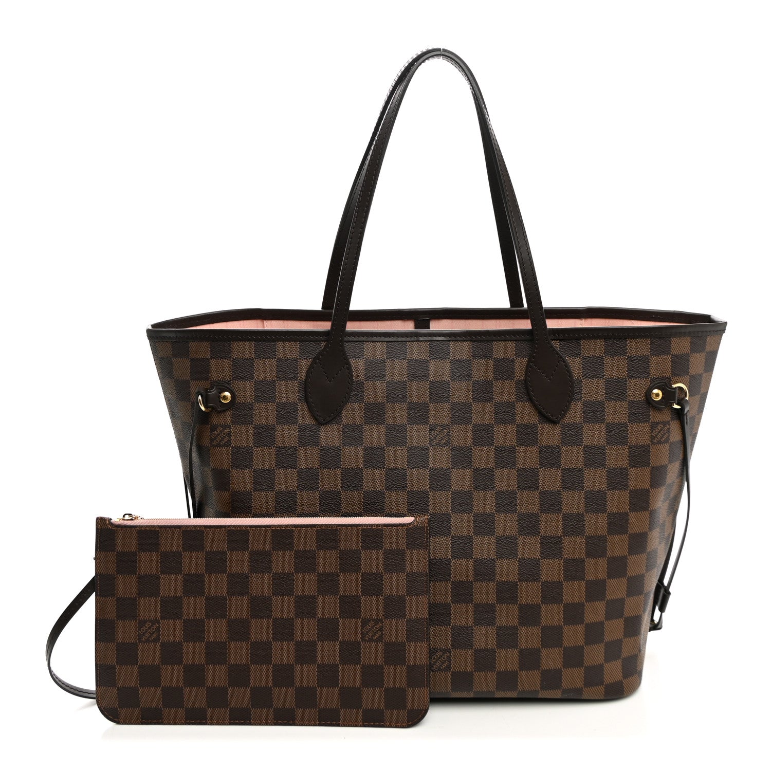 Louis Vuitton Damier Ebene Neo Neverfull MM Rose Ballerine 3 of 10
