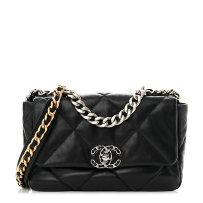 Chanel Goatskin Quilted Medium Chanel 19 Flap Black 1 of 11