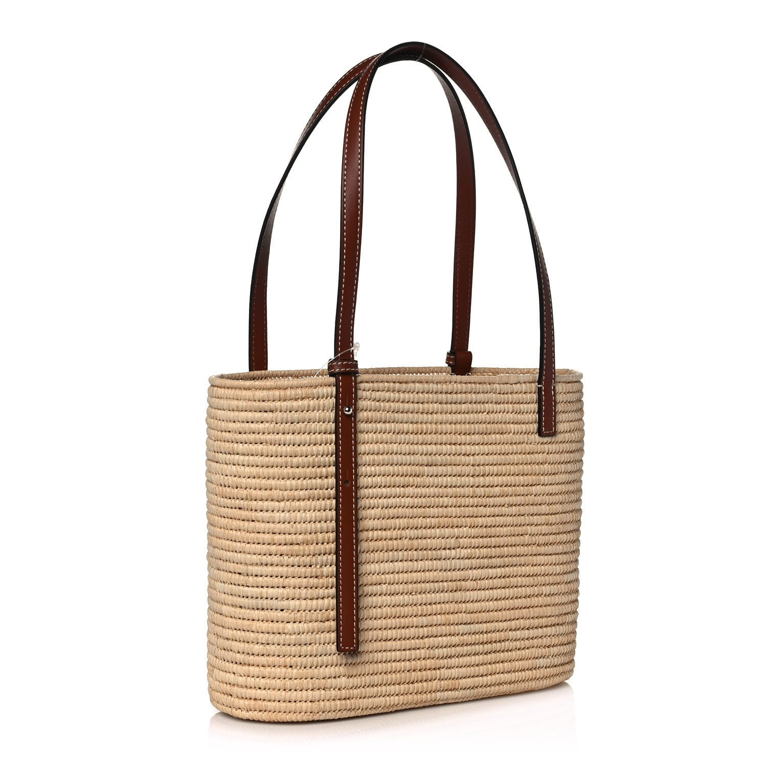 Loewe Raffia Small Square Basket Tote Bag Natural Tan 3 of 11