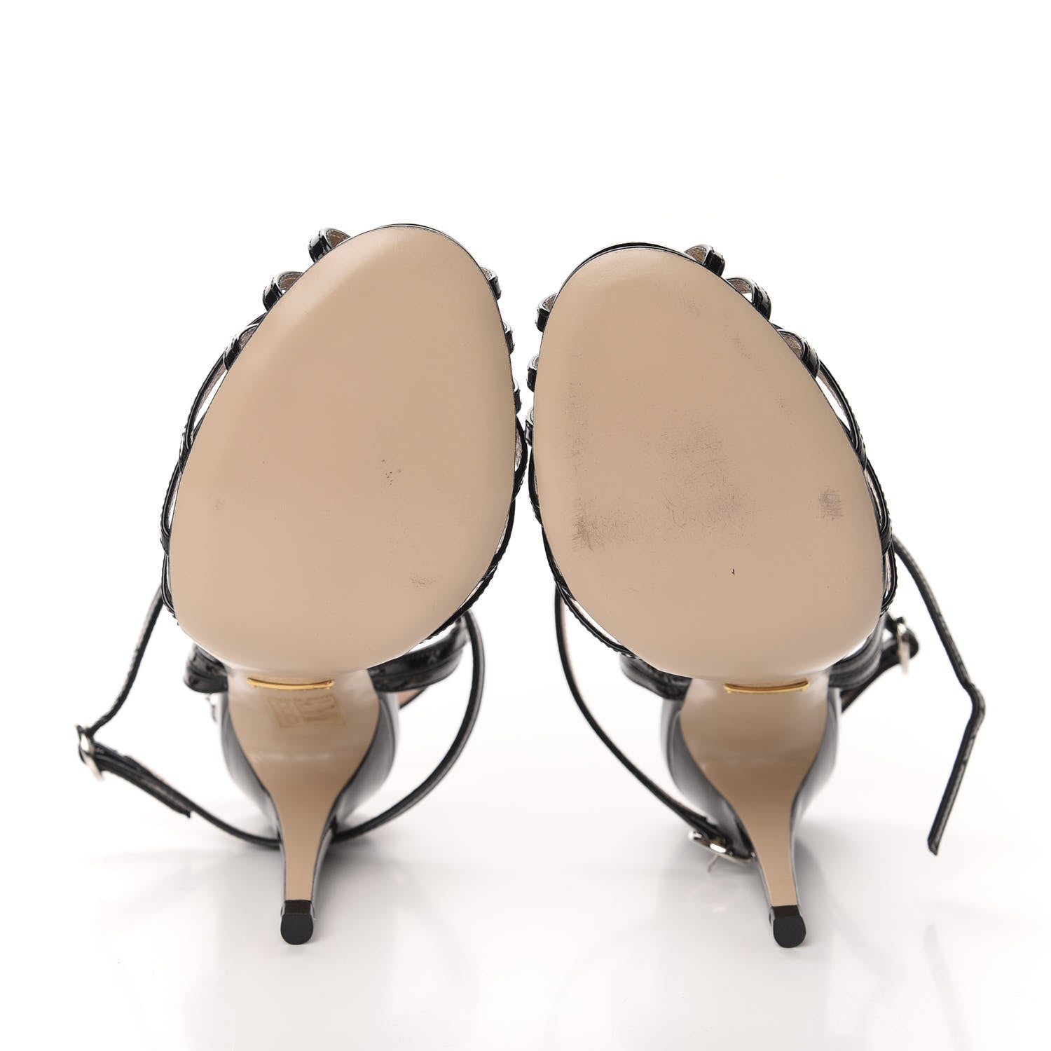 Gucci Patent Strappy Sandals 36.5 Black 6 of 10