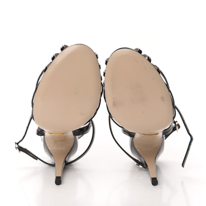 Gucci Patent Strappy Sandals 36.5 Black 6 of 10