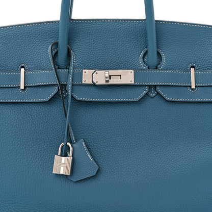 Hermes Togo BIRKIN 35 Blue Jean 8 of 13