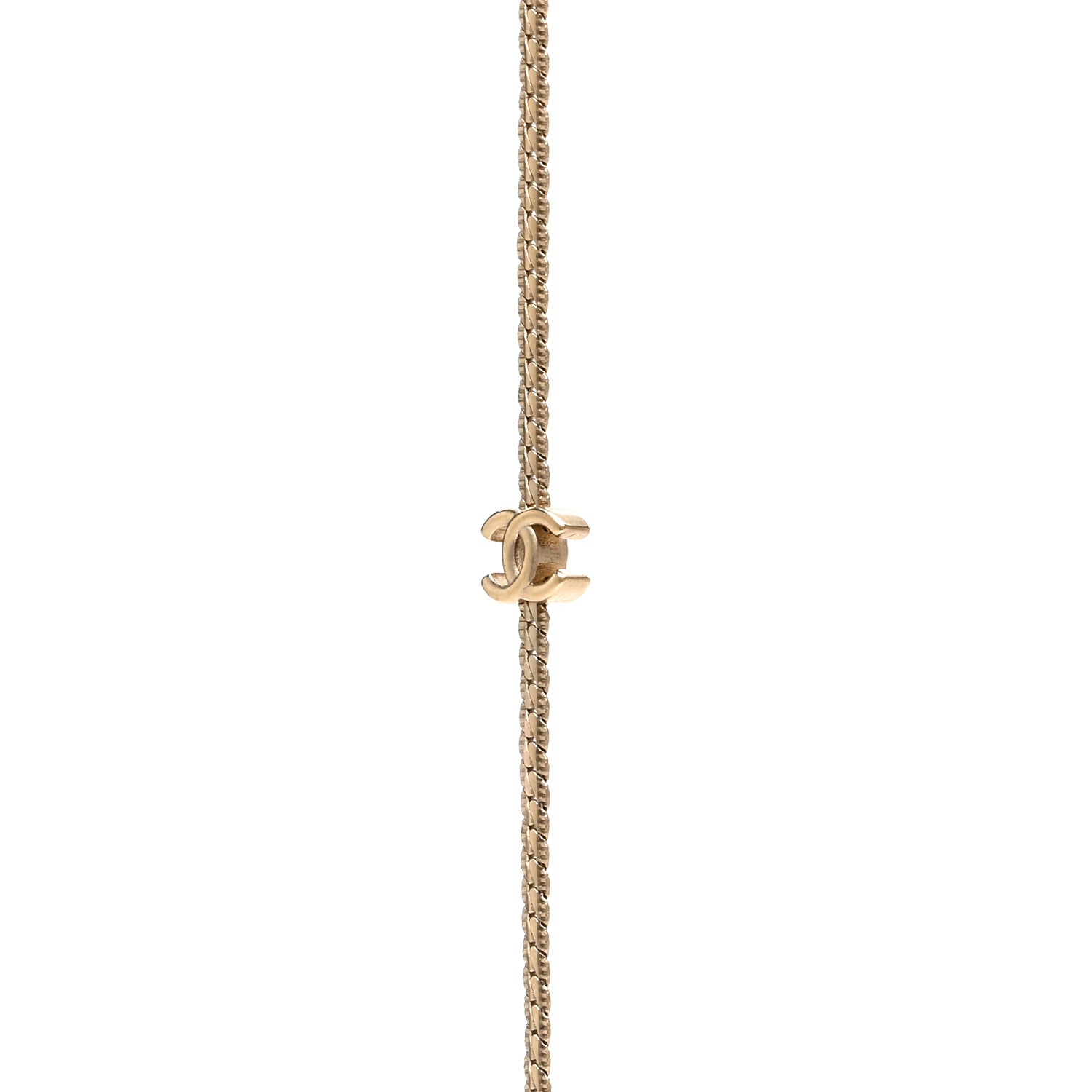 Chanel Metal CC Long Chain Necklace Gold 4 of 6