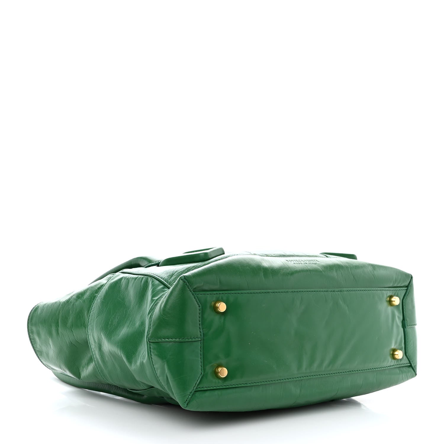 Bottega Veneta Paper Calfskin Maxi Intrecciato Medium Arco Slouch Racing Green 4 of 9