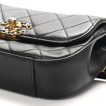 Chanel Lambskin Quilted Chain Infinity Waist Belt Bag Black 10 of 10