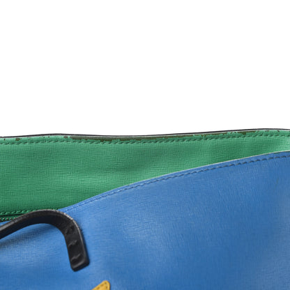 Fendi Vitello Elite Cuoio Monster Buggies Medium Roll Tote Zaffire Black Multicolor Lago 18 of 20