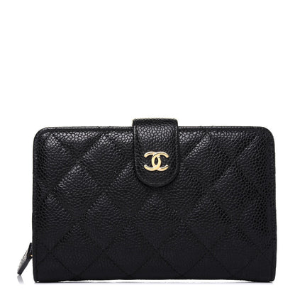 Chanel Caviar Quilted CC French Wallet Black 1 of 16