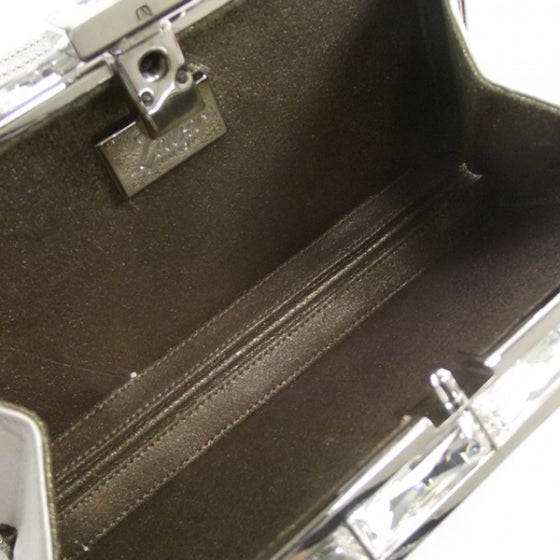 Judith Leiber Crystal Trim Satin Evening Bag Clutch 5 of 6