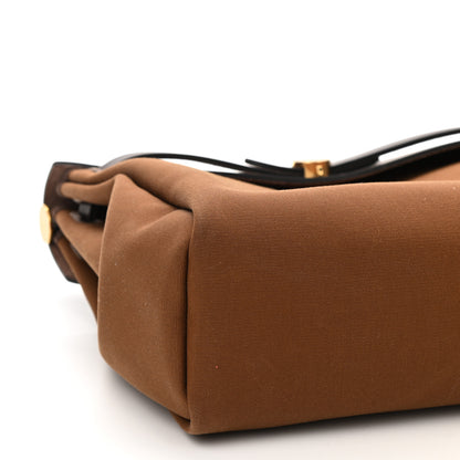 Hermes Toile Officier Vache Hunter Herbag Zip Retourne 31 PM Alezan Bleu Outremer Ebene 10 of 11