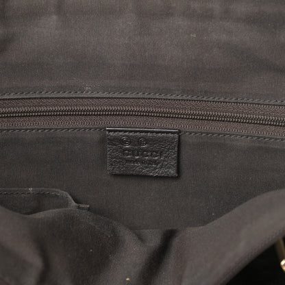 Gucci Calfskin Horsebit Embossed Medium Abbey Tote Dark Brown 6 of 14