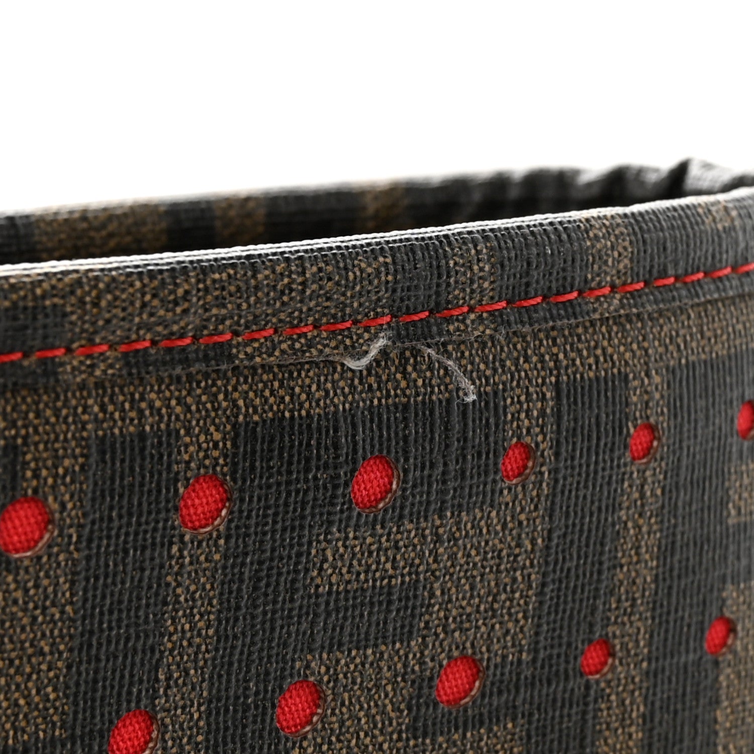 Fendi Zucca Spalmati Perforated Medium Roll Tote Tobacco Red 17 of 18
