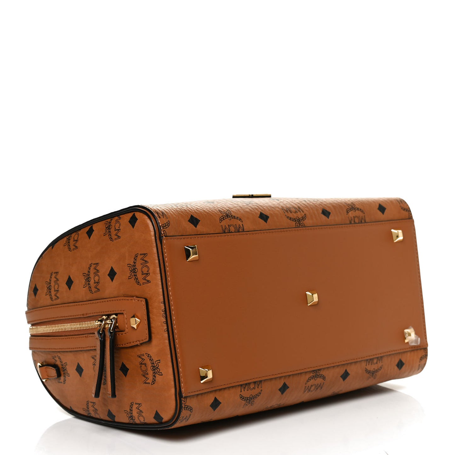 Visetos Medium Boston Bag Cognac