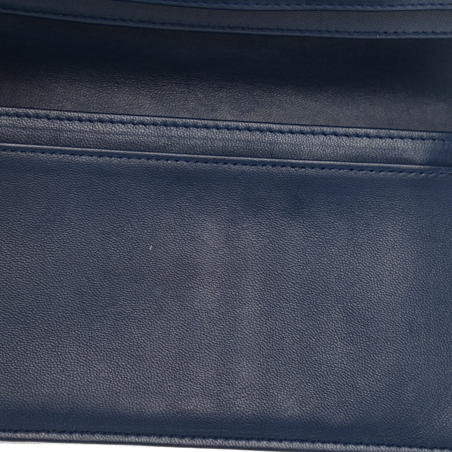 Chanel Lambskin Quilted Boy Yen Wallet Navy 9 of 9