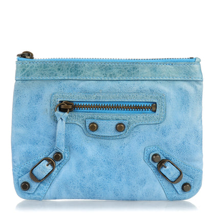 Balenciaga Agneau Classic Hardware M Porte-Monnaie Coin Purse Sky Blue 1 of 7