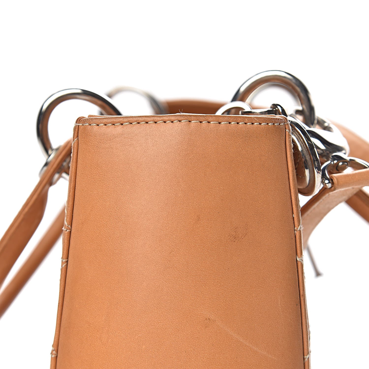 Christian Dior Calfskin Cannage Medium Lady Dior Camel 22 of 24