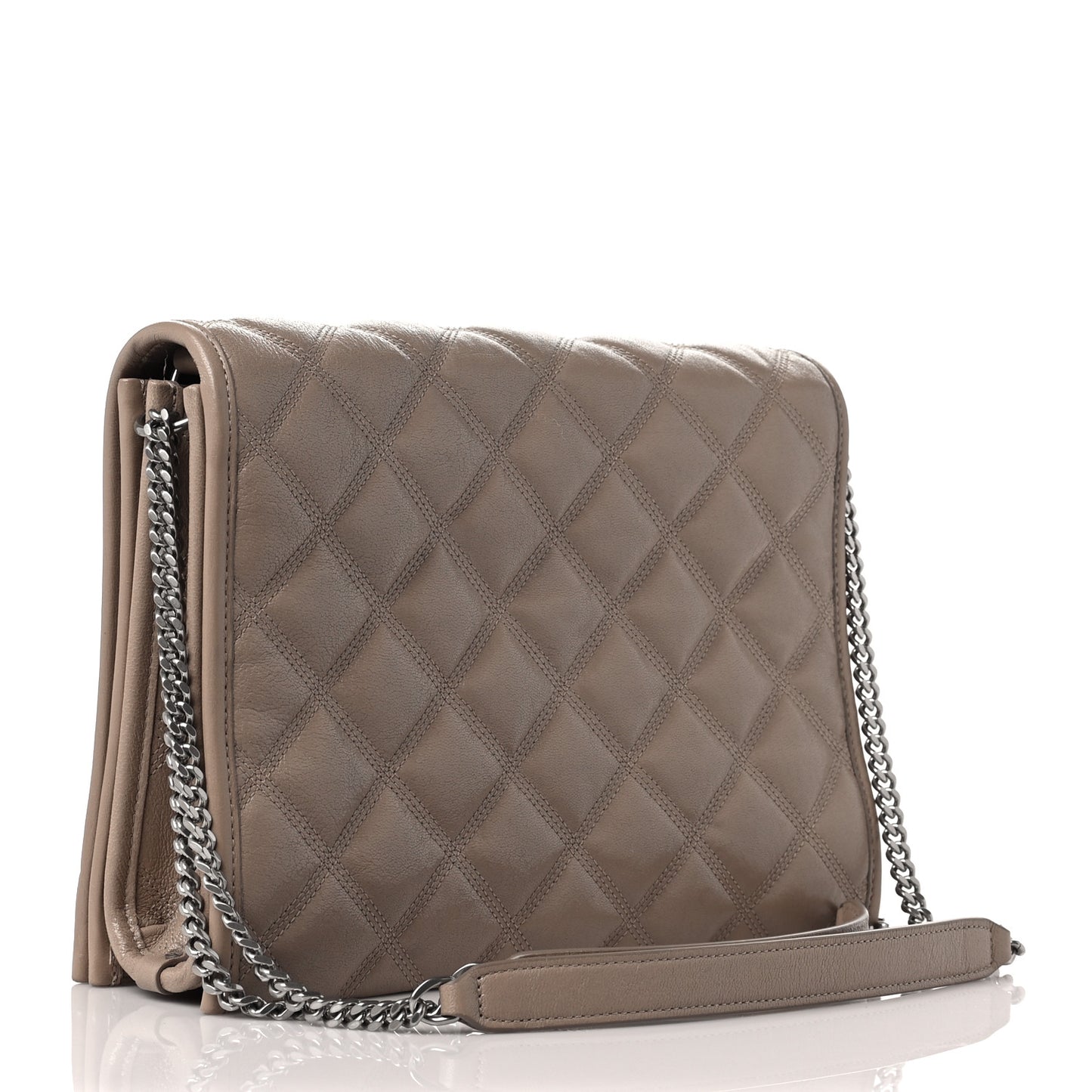 Lambskin Quilted Small Becky Chain Bag Gold Sand
