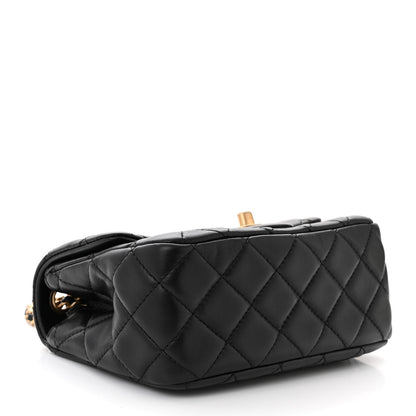 Chanel Lambskin Quilted Mini Pearl Crush Flap Black 4 of 11