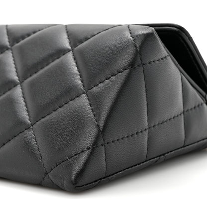 Chanel Lambskin Quilted Pearl Pyramid Clutch With Chain Black 9 of 10