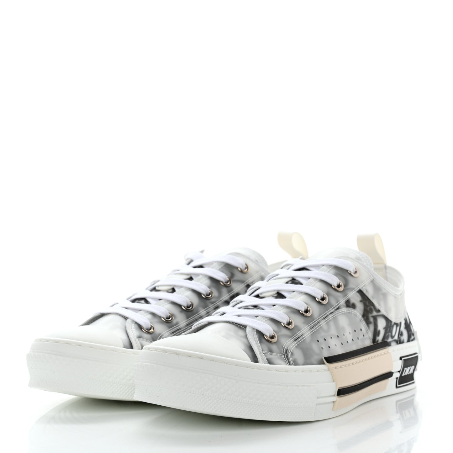 Technical Canvas Oblique Mens B23 Low Top Sneaker 42 White Black
