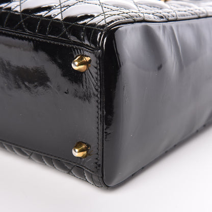 Christian Dior Patent Cannage Large Lady Dior Black 14 of 14