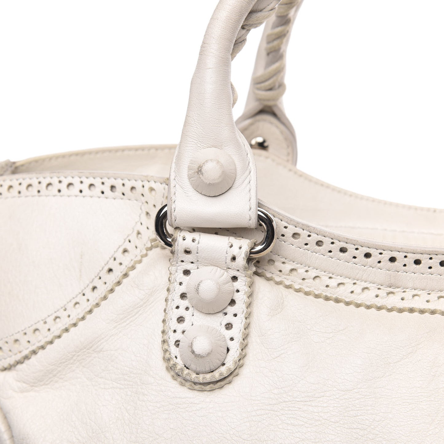 Agneau Giant Brogues Hardware City White Light