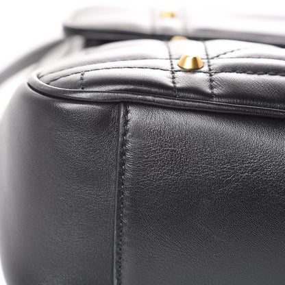 Gucci Calfskin Matelasse Studded Medium GG Marmont Shoulder Bag Black 12 of 13