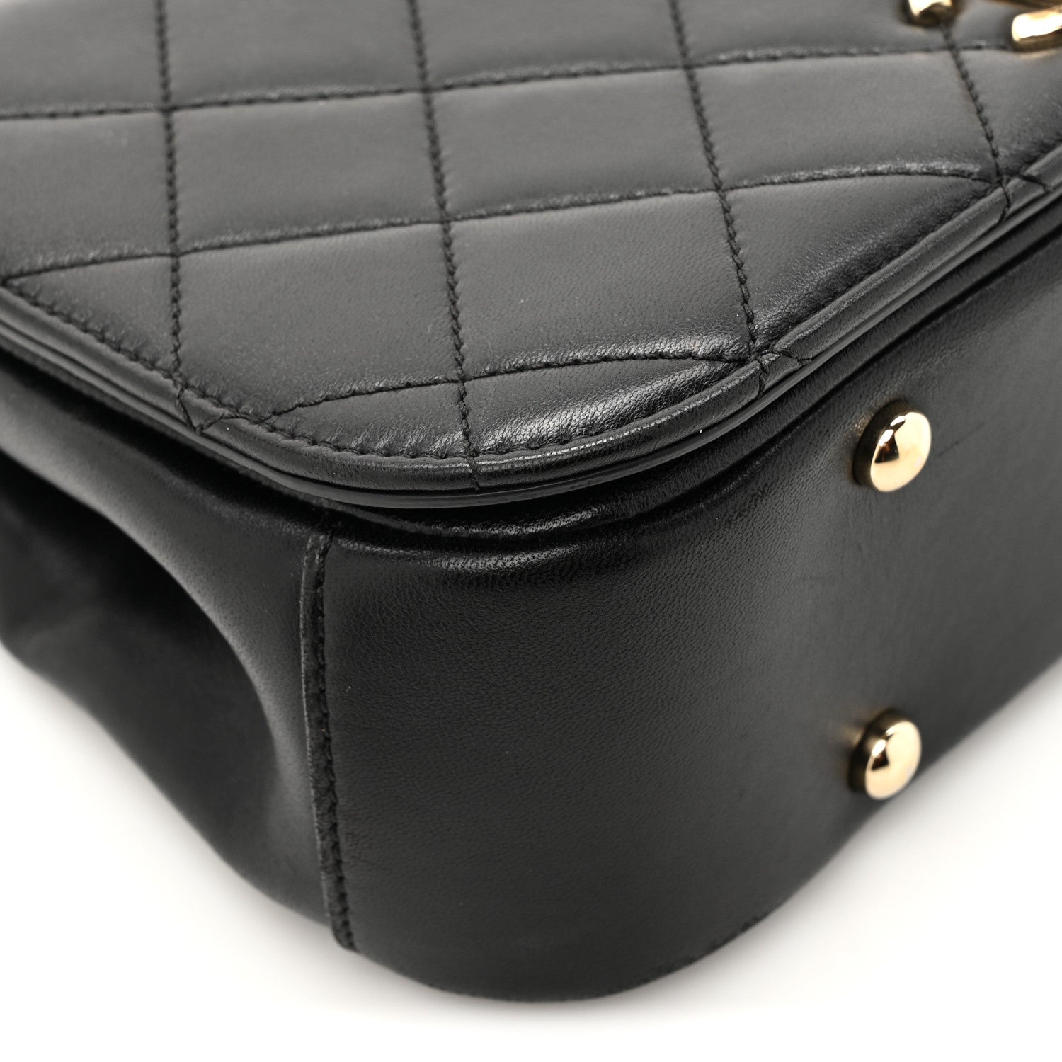 Chanel Lambskin Small Carry Chic Flap Black 12 of 14