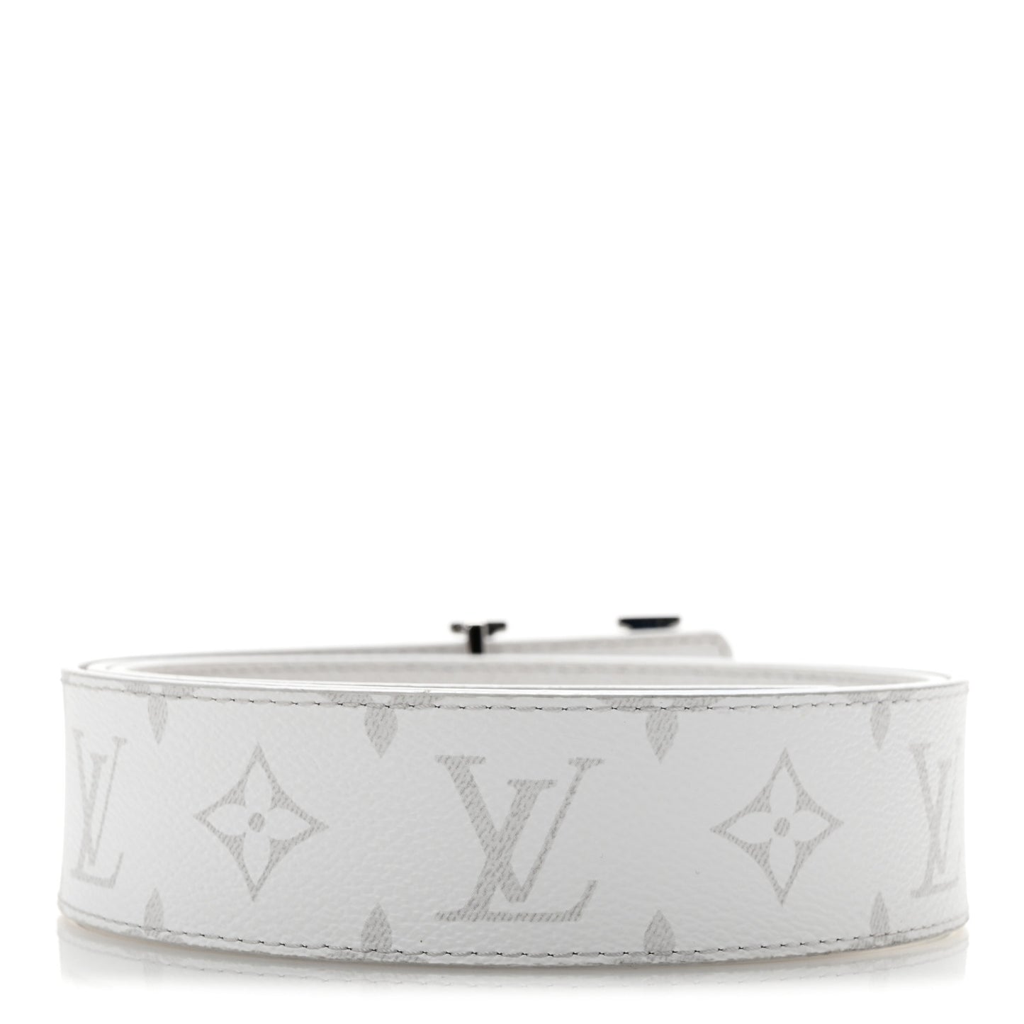 Taiga Monogram 40mm LV Initiales Belt  100 40 White
