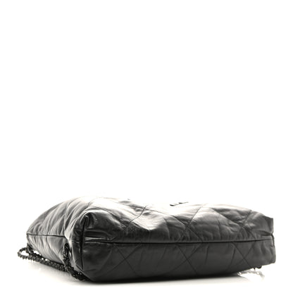 Chanel Shiny Calfskin Quilted Chanel 22 Backpack So Black 3 of 11