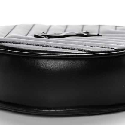 Saint Laurent Calfskin Matelasse Chevron Round Vinyle Camera Bag Black 9 of 9